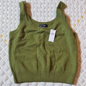 GAP Moss Green Sleeveless Knit Top